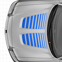 Dual Strobe Hood Stripes Vinyl Decal Set for Dodge Charger_2