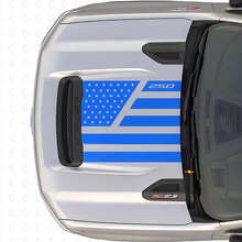 USA Flag Stars & Steel Style Hood Vinyl Decal for Chevrolet Silverado 2500 HD_2