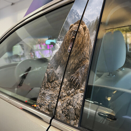 Bear Rage Door Pillar Vinyl Decal Set_1