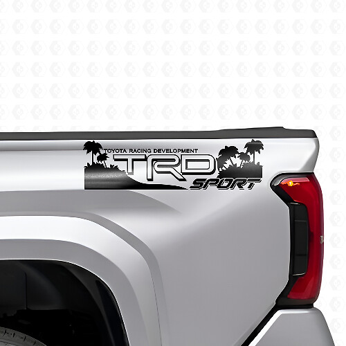 TRD Off Sport Beach Style Rear Side Vinyl Decal Set for Toyota Trucks