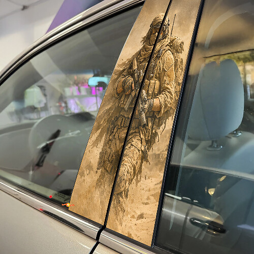 Desert Mercenary Door Pillar Vinyl Decal Set