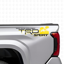 TRD Sport Beach Style Rear Side Vinyl Decal Set for Toyota Trucks_10