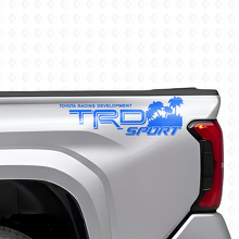 TRD Sport Beach Style Rear Side Vinyl Decal Set for Toyota Trucks_2