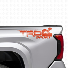 TRD Sport Beach Style Rear Side Vinyl Decal Set for Toyota Trucks_4