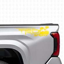 TRD Sport Beach Style Rear Side Vinyl Decal Set for Toyota Trucks_5
