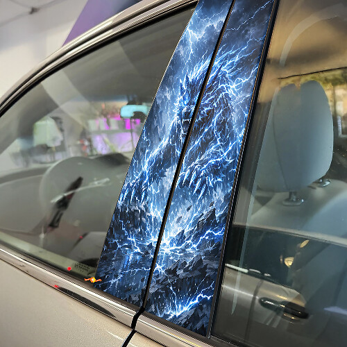 Electric Beast Door Pillar Vinyl Decal Set
