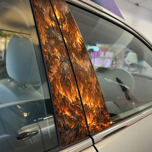 Fire Demon Door Pillar Vinyl Decal Set_2