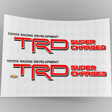 TRD Super Charged Bed Side Vinyl Decal Pair for Toyota Trucks_4