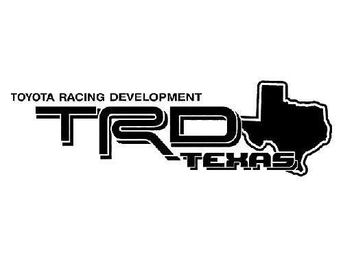 TRD Style Texas Map Side Vinyl Decal Pair for Toyota Cars