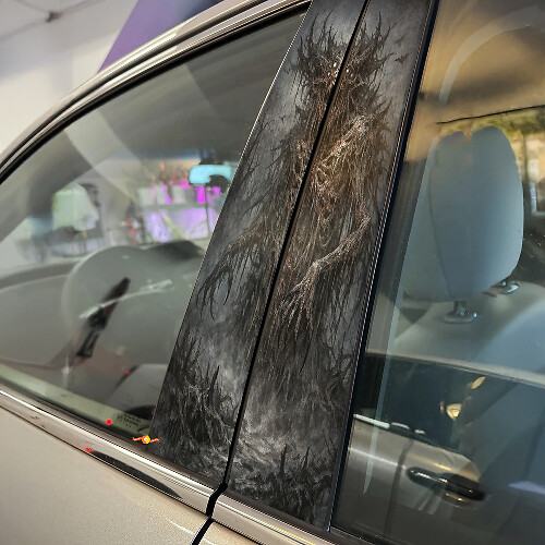Nightmare Creature Door Pillar Vinyl Decal Set