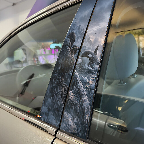 Orca Hunter Door Pillar Vinyl Decal Set