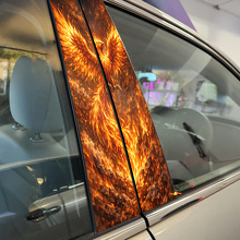 Fire Phoenix Door Pillar Vinyl Decal Set_2