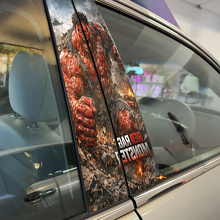 Red Rage Monster Door Pillar Vinyl Decal Set_2