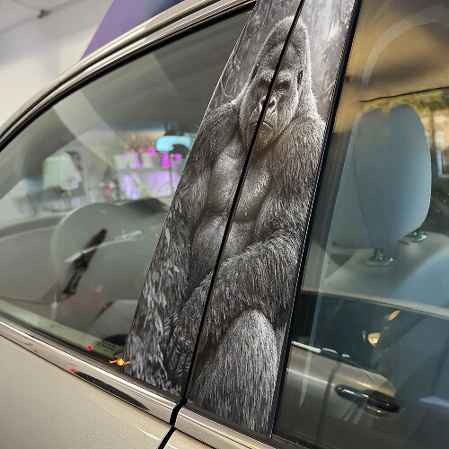 Gorilla King Door Pillar Vinyl Decal Set