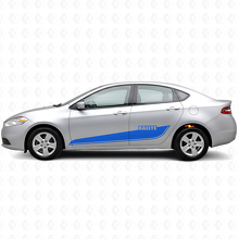 Rallye Lettering Side Lower Outline Stripes Vinyl Decal Kit for Dodge Dart_2