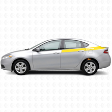 Turbo Style Rear Side Stripes Vinyl Decal Kit for Dodge Dart 2013+_5