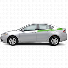 Turbo Style Rear Side Outline Stripes Vinyl Decal Kit for Dodge Dart 2013+_3