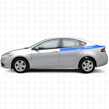 Custom Lettering Rear Side Stripes Vinyl Decal Kit for Dodge Dart 2013+_2
