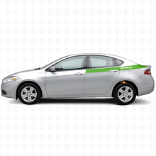 Custom Lettering Rear Side Stripes Vinyl Decal Kit for Dodge Dart 2013+_3