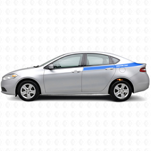 Custom Lettering Rear Side Outline Stripes Vinyl Decal Kit for Dodge Dart 2013+_2