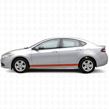 Straight Rocker Panel Outline Stripes Vinyl Decal Kit for Dodge Dart 2013+_4