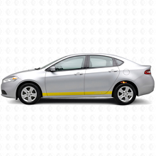 Custom Straight Rocker Panel Stripes Vinyl Decal Kit for Dodge Dart 2013+_5