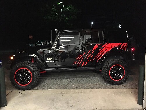 Mud Splash Side Graphics Vinyl Decal Kit for Jeep Wrangler Unlimited 