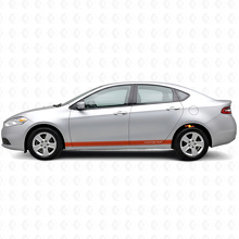 Custom Outline Rocker Panel Stripes Vinyl Decal Kit for Dodge Dart 2013+_4