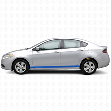 Custom Outline Door Side Stripes Vinyl Decal Kit for Dodge Dart _2
