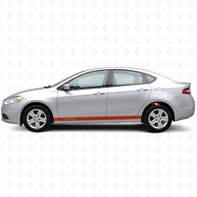 Custom Straight Door Side Stripes Vinyl Decal Kit for Dodge Dart _4