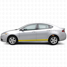 Custom Straight Door Side Stripes Vinyl Decal Kit for Dodge Dart _5