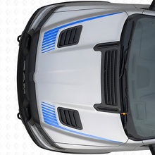 Hockey Stick Strobe Style Hood Vinyl Decal Set for Dodge Ram Sport 2019+_2