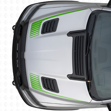 Hockey Stick Strobe Style Hood Vinyl Decal Set for Dodge Ram Sport 2019+_3