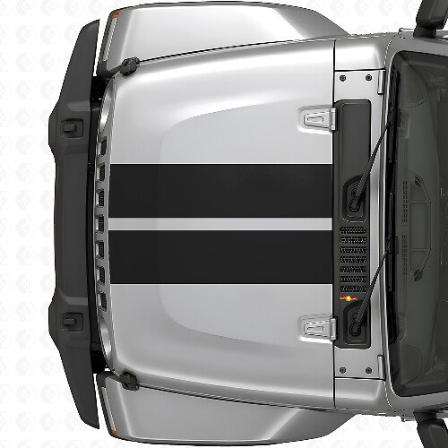 Dual Hood Stripes Vinyl Decal for Jeep Wrangler 2007+_1