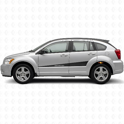 Custom Expanding Side Stripes Vinyl Decal Kit for Dodge Caliber 2007+