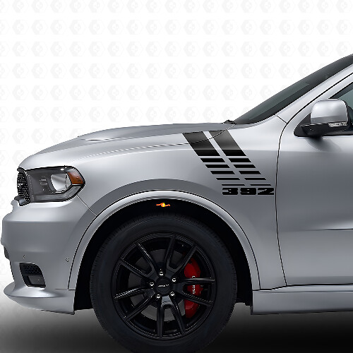392 Strobe Stripes Front Fender Vinyl Decal Kit for Dodge Durango 2011+_1