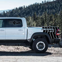 TRX Rebel Bedside Stripes Vinyl Decal Kit for Dodge Ram Rebel 2021+_3