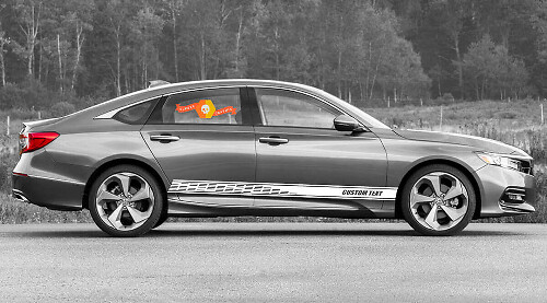 Custom Racing Side Stripes Vinyl Decal Kit for Honda Accord_1