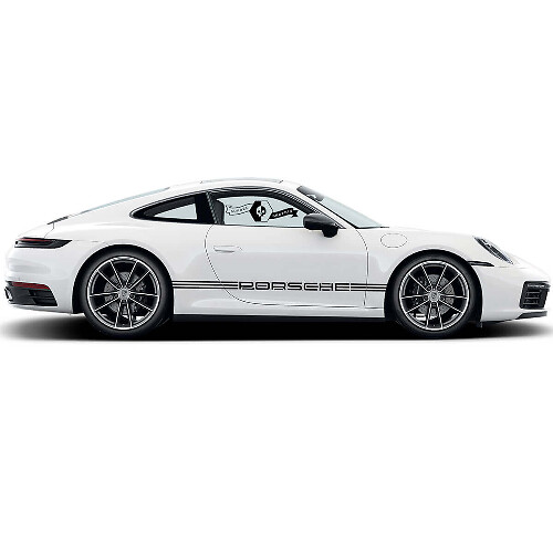 Branded Side Stripes Vinyl Decal Kit for Porsche Carrera 911