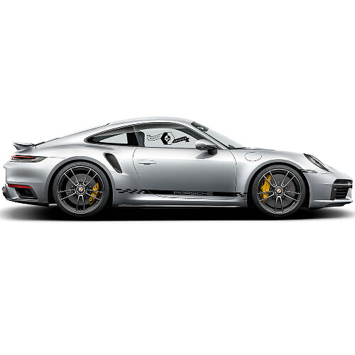 Racing Style Side Stripes Vinyl Decal Kit for Porsche 911 Turbo S