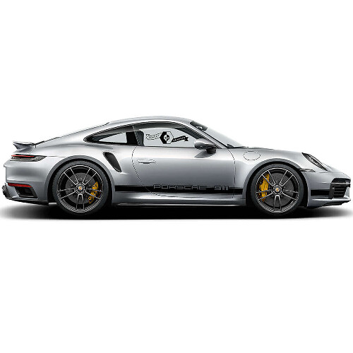 Branded Stripes Side Vinyl Decal Kit for Porsche 911 Turbo S