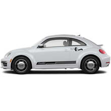 Beetle Lettering Side Stripes Vinyl Decal Kit for Volkswagen Beetle _4