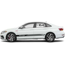 Branded Side Racing Stripes Vinyl Decal Set for Volkswagen Jetta_2