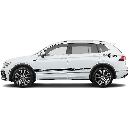 Brand Lettering Side Stripes Vinyl Decal Kit for Volkswagen Tiguan