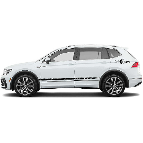 Lettering Side Stripes Vinyl Decal Kit for Volkswagen Tiguan_1