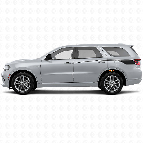 Tapering Outline Rear Side Stripes Vinyl Decal Set for Dodge Durango 2011+_1