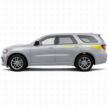 Tapering Strobe Style Rear Side Stripes Vinyl Decal Set for Dodge Durango 2011+_5