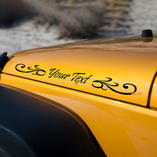 Decorated Bonnet Side Vinyl Decal Stickers for Jeep Wrangler