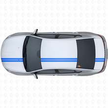 Double Stripes Upper Side Vinyl Decal Kit for Dodge Dart 2013+_2