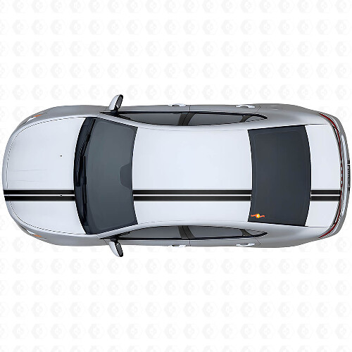 Double Outline Stripes Upper Side Vinyl Decal Kit for Dodge Dart 2013+